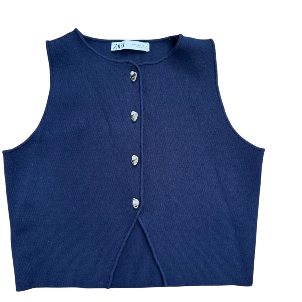Zara Basic Knot Cropped Vest - image 2